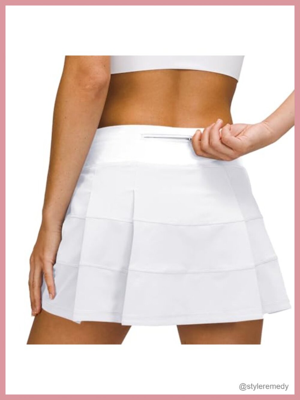 Athletic Tennis Golf Skort with Pockets, Pleated High Stretch